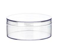 Caja pequeña de acrílico transparente con tapa, contenedor decorativo para almacenamiento de joyas, organizador de píldoras, caramelos, con tapa