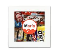 Caja Personalizada con Nombre Chocolate Chocolatinas Regalo Pareja Novio Novia San Valentín Aniversario Amigo Amigo Cumpleaños