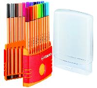 caja plastico 20 unidades punta fina 04mm. point 88 colorparade stabilo 8820-03