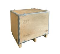 Caja plegable de madera, con listones, acceso inferior por 2 y 4 lados, L x A x H 780 x 580 x 580 mm, a partir de 1 unid.