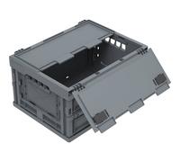 Caja plegable de material reciclado regenerado con tapa