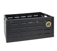 Caja plegable XXL de 60 litros, color antracita, 59 x 40 cm, universal, en imitación de madera, soporta hasta 50 kg, plegable, para guardar la compra, la colada, reciclable
