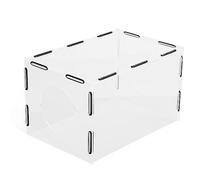 Caja polvo pulido incluida acrílico, cubierta pulido incluida 2 orificios | Cubierta antipolvo para pulidora de mesa altamente transparente con 2 orificios, banda de goma fija, 30x20x18cm