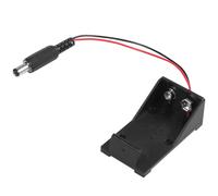 Caja portapilas de 9 V con conector de 5,5 x 2,1 para fuente de alimentación de placa de pruebas