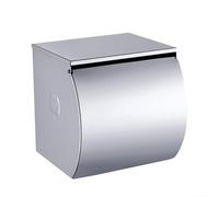 Caja portarrollos de papel higiénico Premium negro mate, para guardar pañuelos y artículos personales (blanco)