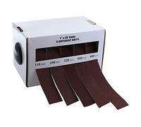 Caja portátil extensible rollos de papel de lija empaquetados 150 240 600 diferentes granos lijadora de banda para pulir metal y vidrio