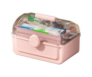 Caja portátil para manualidades y organizador de medicamentos, ideal para almacenamiento en el hogar y la cocina, caja versátil con asa para un fácil transporte, perfecta para suministros de arte y