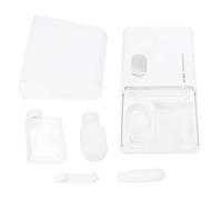 Caja portátil para pasta de dientes para el cuidado bucal, kit de viaje para afeitadora y barba, caja de almacenamiento de artículos de tocador, ABS, compacto, ligero, esencial (Set de cuidado bucal