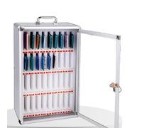 Caja práctica montada en la pared con 30 ranuras de aluminio para aula, oficina e iglesia, seguro y cómodo soporte para un mantenimiento seguro