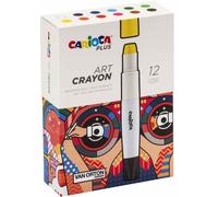 Caja premium 12 ceras carioca plus art crayon colores surtidos