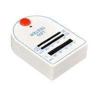 Caja probadora LED portátil, bombilla LED de mano y probador de batería con rango de corriente de 2-150 mA para LED piraña de 2 pines y 4 pines, alimentado por batería de 9 V