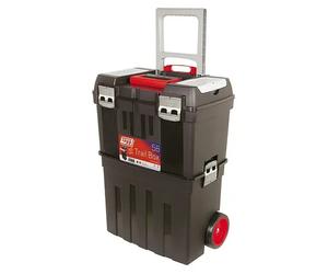 Caja profesional con ruedas Trail Box (L x An x Al: 47 x 29 x 63 cm, 60 l, No incluye herramientas, Cierres metálicos)