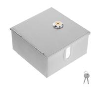Caja Protectora de Enchufe Exterior Plata Acero Inoxidable | Protección contra Salpicaduras, para Interruptores y Tomas de Carga Ev, Uso en Pasillos y Centros Comerciales