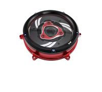 Caja Protectora del Motor Cubierta del Estator del Pulsador del Motor Lateral De La Motocicleta para Ducati para Panigale 1100 V4 S 2018 2019 2020 2021(Black Red)