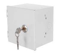 Caja Protectora para Enchufes 86, Hierro y Plástico, Color Blanco | Cierre con Llave, Protección contra Salpicaduras Dos Llaves Incluidas, Instalación Mural en Áreas Húmedas