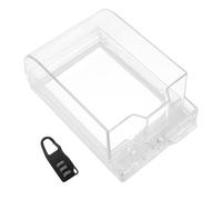 Caja Protectora para Enchufes de Pared IP55 con Tapa abatible | Plástico Transparente, Ventana de Inspección Visual, Montaje Mural, para Tomas y Placas en Interiores y Exteriores