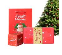 Caja Que Rebota Navideña: Caja Plegable Para Regalos Navideños, Regalos De Dinero | Aula Oficinas Intercambios De Fiestas Familia Amigos Reuniones Navideñas Planificadores De Fiestas Maestro