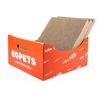 Caja rascadora de cartón para gatos con 3 tablas de rascar extragrandes de doble cara, recargable y resistente, ideal para esconderse, rascar y dormir, fácil de limpiar y montar, naranja puro