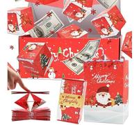 Caja Rebote Navidad | Caja Portadinero Felices Fiestas Navideñas | Contenedor Creativo para Tarjetas Dulces Bodas | Detalles San Valentín Regalo Chocolate Niñas Niños Novia