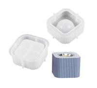 Caja redonda/corazón de silicona, para inciensos, quemadores, caja de almacenamiento, moldes de taza de yeso, resina epoxi, juego para el hogar