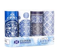 Caja redonda de pañuelos enlatados para automóvil, soporte para tazas faciales, toalla facial de tubo cilíndrico, 4 recipientes de servilletas de coche de 3 capas para pañuelos de viaje a granel