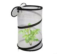 Caja redonda plegable de malla protectora para plantas para apoyar patrones de crecimiento natural mientras limita las amenazas externas a los cultivos (1 unidad)