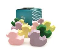 Caja regalo 10 jabones aromáticos en forma de patito - Regalo original y versátil para sorprender en cualquier ocasión - Elaborados con glicerina vegetal - Aroma: Varios