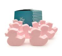 Caja regalo 10 jabones aromáticos en forma de patito - Regalo original y versátil para sorprender en cualquier ocasión - Elaborados con glicerina vegetal - Aroma: Chicle