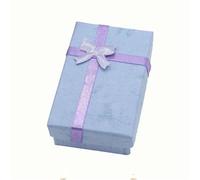Caja Regalo 3 uds Cajas de Regalo de papel 5 * 8 * 2,5 cm for embalaje de joyería anillo pendientes soporte for collar exhibición Navidad boda(Purple)