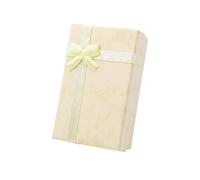 Caja Regalo 3 uds Cajas de Regalo de papel 5 * 8 * 2,5 cm for embalaje de joyería anillo pendientes soporte for collar exhibición Navidad boda(Light Yellow)
