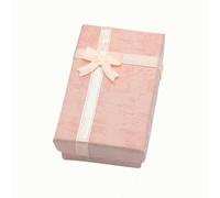 Caja Regalo 3 uds Cajas de Regalo de papel 5 * 8 * 2,5 cm for embalaje de joyería anillo pendientes soporte for collar exhibición Navidad boda(Pink)
