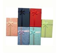 Caja Regalo 3 uds Cajas de Regalo de papel 5 * 8 * 2,5 cm for embalaje de joyería anillo pendientes soporte for collar exhibición Navidad boda(Multi colors)