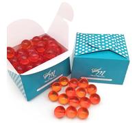 Caja regalo 40 Perlas de baño con aroma a Melocotón - Con aceite de soja - Hidratante y aromática - Hidrata, suaviza y perfuma la piel - Forma bola
