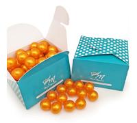 Caja regalo 70 Perlas de baño con aroma a Monoi - Con aceite de soja - Hidratante y aromática - Hidrata, suaviza y perfuma la piel - Forma bola