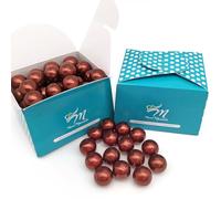 Caja regalo 70 Perlas de baño con aroma a Vainilla - Con aceite de soja - Hidratante y aromática - Hidrata, suaviza y perfuma la piel - Forma bola