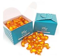Caja regalo 70 Perlas de baño con aroma a Vainilla - Con aceite de soja - Hidratante y aromática - Hidrata, suaviza y perfuma la piel - Forma Pato