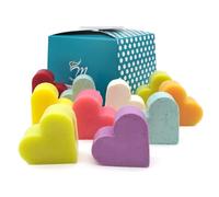 Caja regalo con 10 jabones aromáticos en forma de corazón - Aroma Surtidos - Jabón de glicerina para regalar a invitados - Regalo original para cualquier evento