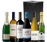 Caja Regalo Gourmet Vinos & Champagne x6 Botellas | Louis Roederer, Gramona Imperial, Pazo de Señorans, Louro do Bolo, Viña Ardanza y Pago de Carraovejas | Mejor Selección ENOVINOS