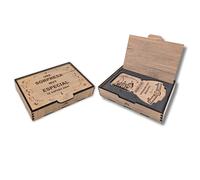 Caja Regalo Parque Warner Personalizada | Sorpresa Original para Anunciar Entrada Warner | Regalo Parque Warner Madrid Niños y Adultos | Modelo en Madera Blanco o Roble (Roble, Sin personalizar)