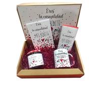 Caja Regalo San Valentin con Tarjeta, Taza, Bombones y Chocolate