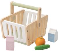 Caja registradora/Balanza/Caja con alimentos/Cesta de la compra de madera