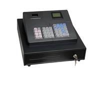 Caja registradora, Caja registradora electrónica negra con 38 teclas USB/RS232 e impresora térmica de 58 mm ECR600, Le ayuda a ahorrar tiempo
