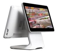 Caja registradora con pantalla táctil, caja registradora inteligente todo en uno, pantalla táctil dual de 15,6 pulgadas, para sistemas POS de tiendas minoristas, restaurantes y pequeñas empresas