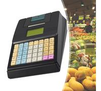 Caja Registradora Con Sistema Pos Electrónico De 40 Teclas Con Impresora Térmica: Caja Registradora Comercial Y Multifuncional Para Pequeñas Empresas, Comercio Minorista Y Restaurantes(Color:Blanco)