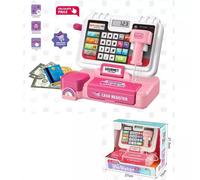 Caja registradora de juguete con pantalla y sonido - rosa