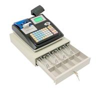 Caja registradora electrónica 35W 48 teclas POS sistema POS con doble pantalla y cajón caja registradora para pequeñas empresas, gastronomía minorista