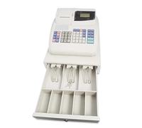 Caja registradora electrónica, 48 llaves, versión inglesa con cajón, color negro, para pequeñas empresas, minoristas, supermercados, tiendas de conveniencia