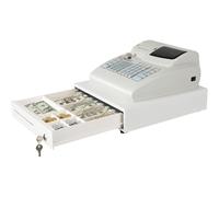 Caja registradora electrónica Comercial de 47 Llaves con Impresora térmica, Sistema POS automático de Pantalla led de 6 dígitos, para Tiendas minoristas, restaurantes, supermercados, gestión de White