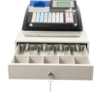 Caja Registradora Electrónica De 48 Teclas para Pequeños Negocios, Pantalla Led Profesional, Impresora Térmica De Recibos, Sistema Tpv Compacto con Cajón, Ideal para Comercios Y Restaurantes.