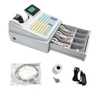 Caja registradora electrónica for Restaurante, Sistema de Punto de Venta Comercial con Pantalla LED de 8 bits, Impresora térmica de Recibos, detección de Tira de Seguridad, cajón de Efectivo Seguro